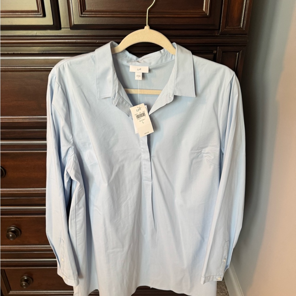 J. Jill Light Blue Long Sleeve Top